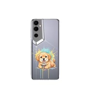 Tecno Pova Neo 2 ile Uyumlu Splash Köpek Tasarımlı Şeffaf Silikon Kılıf
