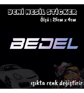 bedel ön arka cam uyumlu 2adet oto sticker - ışıkta renk değiştiren hologram sticker yapıştırma