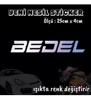 bedel ön arka cam uyumlu 2adet oto sticker - ışıkta renk değiştiren hologram sticker yapıştırma