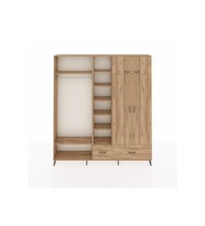 Arges Gardrop 12 Raflı 2 Çekmeceli 2 Askılı 220x30x243 Çam-Çam