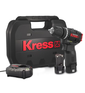 Kress KUC12 12Volt/2.0Ah Li-ion Çift Akülü Kömürsüz Profesyonel Şarjlı Darbeli Matkap