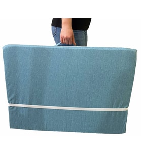 Katlanır Yatak Yer Yatağı Sünger Yatak Tek Kişilik 80x180 MAVİ KIRÇILLI