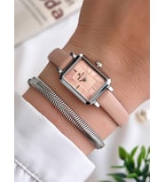 Daniel Klein Minimalist Model Deri Kordon 3 Atm Suya Dayanıklı Özel Tasarım Kadın Kol Saat+Bileklik VS.BLKT.0439