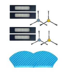 Fakir Robert RS 770 Uyumlu 4 Adet Hepa Filtre 4 Adet Yan Fırça 2 Adet Mop Fiber Paspas