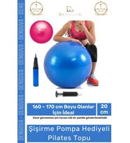 Profesyonel Seri Dayanıklı Yüksek Kalite Mini Gymball 20cm Mavi Pilates Topu Şişirme Pompa