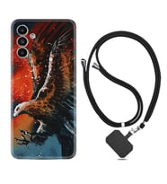 Samsung A23 A31 A32 A50 A51 A52 A53 A70 Kılıf Boyun Askılı Silikon Kartal Uçarken 1718