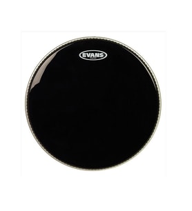 Evans TT12RBG Resonant Black 12 İnç Tom Alt Derisi (Profesyonel)  Siyah Bitiş, Tek Katmanlı Yapı, Estetik Görünüm ve Davulun Alt Tonlarını Güçlendiren Dengeli Rezonans