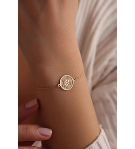 Kişiye Özel Kaplumbağa Model Bileklik 925K Gümüş (Gold)