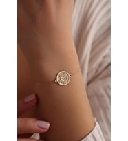 Kişiye Özel Kaplumbağa Model Bileklik 925K Gümüş (Gold)