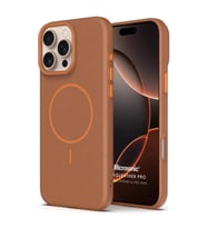 Microsonic Apple iPhone 16 Pro Max Kılıf MagLeather Pro Kahverengi (Kahverengi)
