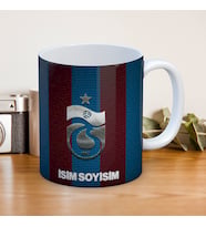 ŞAMPİYON TRABZONSPOR - TRABZON SPOR METALİK AMBLEM BASKILI  KUPA BARDAK
