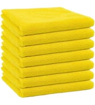 Premium Mikrofiber Temizlik Bezi, Sarı Renk, Makinede Yıkanabilir, Güçlü Toz Alma Özellikli, 20'li Paket