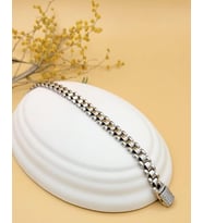 XUPING Unisex Zincir Zirkon Taşlı Silver Premium Bileklik