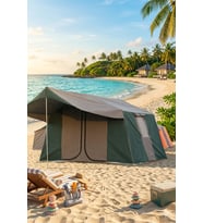 Zey Camping 2+0 Double Kamp Orman Şantiye Depo Çadırı 6 Kişilik (Y.Yeşil)