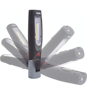 COB LED teknolojili pilli çalışma lambası, 2600 mAh Li-Ion pil, ANSI FL 1 standart, 2 aydınlatma modlu lamba, çubuk şeklinde