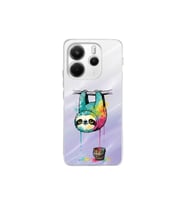 Redmi Note 14 5G ile Uyumlu Splash Tembel Hayvan Tasarımlı Şeffaf Silikon Kılıf