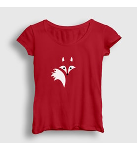 Presmono Kadın Kırmızı Fire Fox Tilki T-Shirt 367583tt