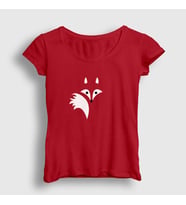 Presmono Kadın Kırmızı Fire Fox Tilki T-Shirt 367583tt