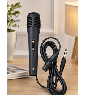 Kablolu Dinamik Mikrofon 6.3 mm Jacklı El Mikrofonu 195 cm Kablolu Karaoke Amfi Mikrofonu