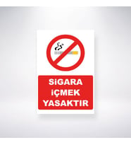 Sigara İçmek Yasaktır 21x28 Arkası Sticker