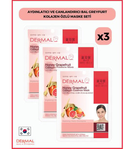 Dermal Aydınlatıcı Ve Canlandırıcı Bal Greyfurt Kolajen Özlü Maske 23 Gr 3 Adet