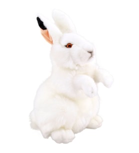 Animals Of The World Beyaz Tavşan Peluş Oyuncak 28 cm (Çok Renkli)