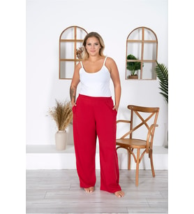 MyBen Kadın Büyük Beden Battal Iki Iplik Bordo Eşofman Altı Xl /2xl /3xl /4xl /5xl 6xl Mybn04