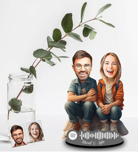 Kişiye Özel Spotify Sevgili Tasarımlı Ahşap Biblo Model-40