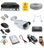 1 Kameralı Set - 5 Mp 1940P Sensör 6 Megapiksel Sony Lens Metal Kasa Ip Güvenlik Kamerası Seti 748ip-1