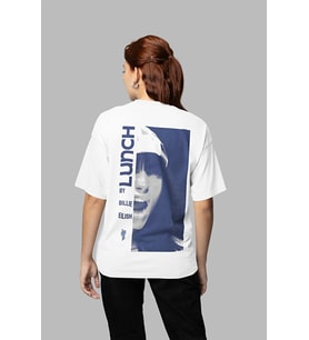 Lunch Billie Eilish Baskılı Unisex Oversize Şarkıcı Tişört