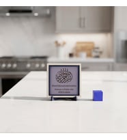 Dairesel Kaligrafi Tasarımlı Besmele Yazılı Dekoratif Masaüstü Aksesuarı, Özel Üretim İç Mekan Tamamlayıcısı 10x10 cm