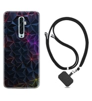 Oppo Reno 2Z 4 Lite 4 Pro 5 6 7 A31 Kılıf Boyun Askılı Silikon Renkli Prizmalar 1783