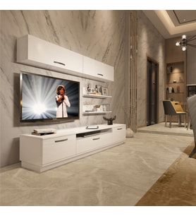 Decoraktiv Trendstyle 5 Mdf Tv Ünitesi Tv Sehpası - Parlak Beyaz