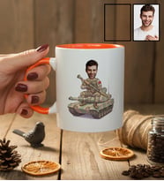 Kişiye Özel Karikatürlü Asker Kupa Bardak 30 Ağustos Zafer Bayramı Hediyesi