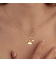 Kişiye Özel 925 Ayar Gümüş Küçük Prens Kolye Kitap Severlere Özel (Gold)