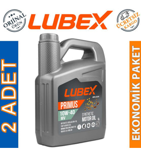 Lubex Primus MV 10W-40 5 Lt Sentetik Motor Yağı (2 Adet)