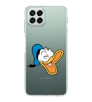 Samsung Galaxy M33  Kamera korumalı Kapak Donald Duck Tasarımlı  Şeffaf Kılıf