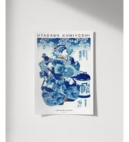 Çerçevesiz Poster Utagawa Kuniyoshi Japon Kadın (Çok Renkli)