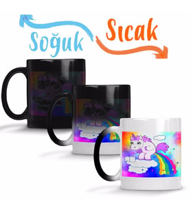 Unicorn Sihirli Kupa Bardak Porselen