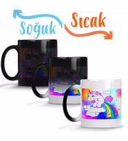 Unicorn Sihirli Kupa Bardak Porselen