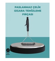 Mey İthalat® Uzun Saplı Paslanmaz Çelik Izgara Temizlik Fırçası