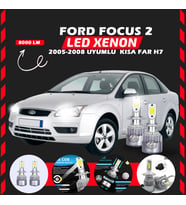Ford Focus 2 2005-2008 Kısa Far Uyumlu Şimşek Etkili Led Xenon Performance Series H7