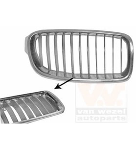 2012-2014 Bmw 3 Serisi Ön Panjur Sağ Nikelajlı İç Petekleri Gri (Modern Line) (Tw) (Adet) (Oem No:51