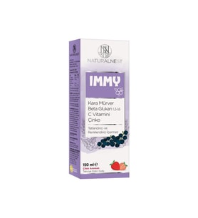 NaturalNest İmmy Kara Mürver 1,3 1,6 Beta Glukan Vitamin C Çinko İçeren Şurup 150 Ml