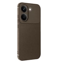 Poco X8 Pro Auto Focus Karbon Kapak - Kahverengi