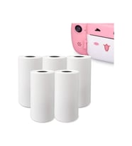 Çocuk Kamera Baskı Kağıdı, 5’li Rulo 57x25mm Çekirdekli Fotoğraf Baskı Termal Kağıt Rulo