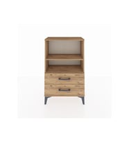 Arges Komodin 2 Raflı 2 Çekmeceli 60x30x96 Çam-Çam