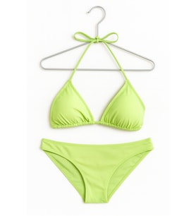 Açık Yeşil Üçgen Bikini Takımı – Bağlamalı 3838