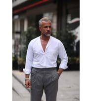 HAKİM YAKA CEPLİ GÖMLEK
