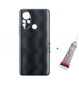 İNFİNİX HOT 11S Arka Batarya Pil Kapağı GÜMÜŞ (B7000 15 ML Yapıştırıcı)